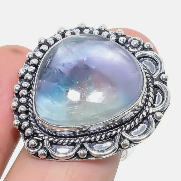 New Fluorite 925 Silver Ring. - Picture 14 of 14